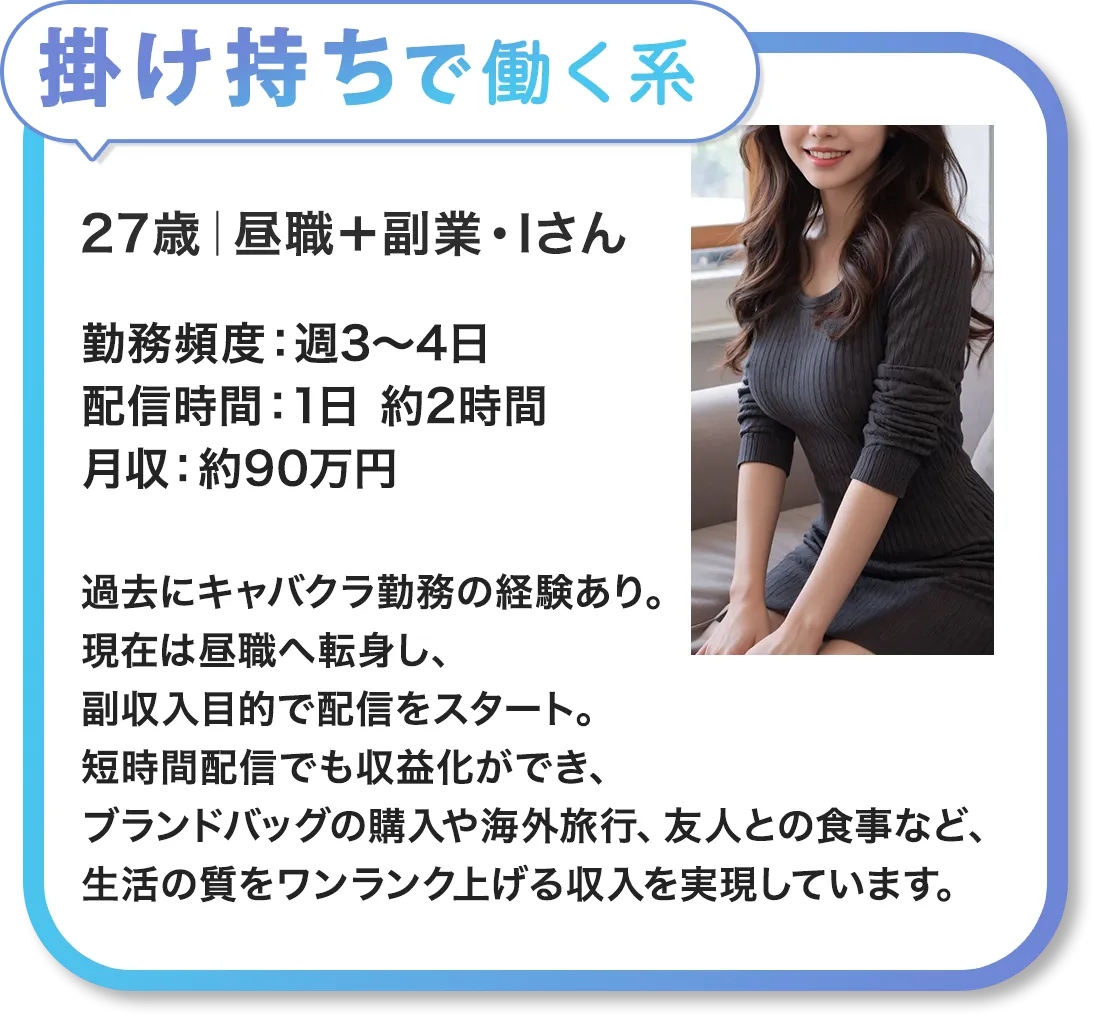 掛け持ちで働く系